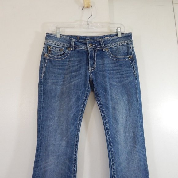 MISS ME JEANS boot bootcut wings bling rhinestones JP6086B2 western cowgirl 29 - Picture 3 of 7